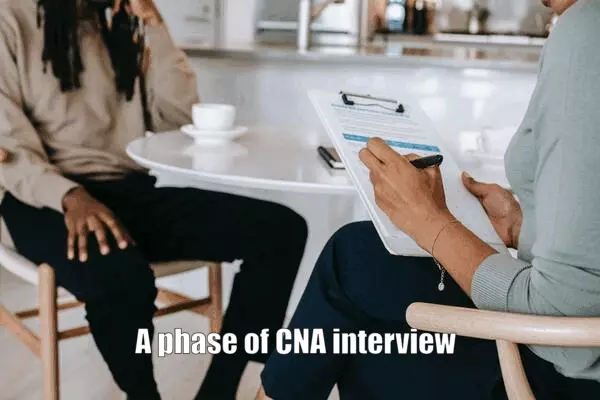 an image of a CNA interview